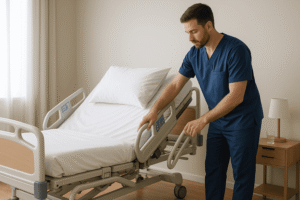 Maximiza el confort de tus seres queridos con una cama adaptada a movilidades reducidas. Mejora la recuperación y cuidado con opciones ergonómicas y ajustables.
