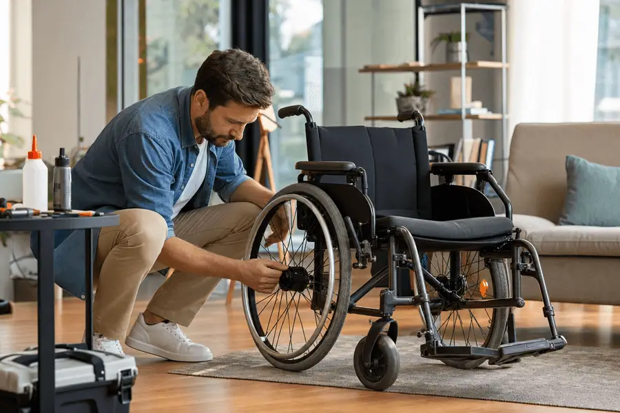 Muévete seguro y cómodo con una silla de ruedas bien cuidada. Te enseñamos a mantenerla en buen estado con revisiones, cuidados y lubricación adecuados.